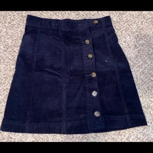 High waisted corduroy skirt